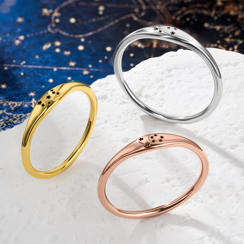 Złoty Pierścionek ze znakiem zodiaku